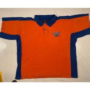 Vintage University of Florida Gators UF Logo Mens L Orange Blue Polo unsex
